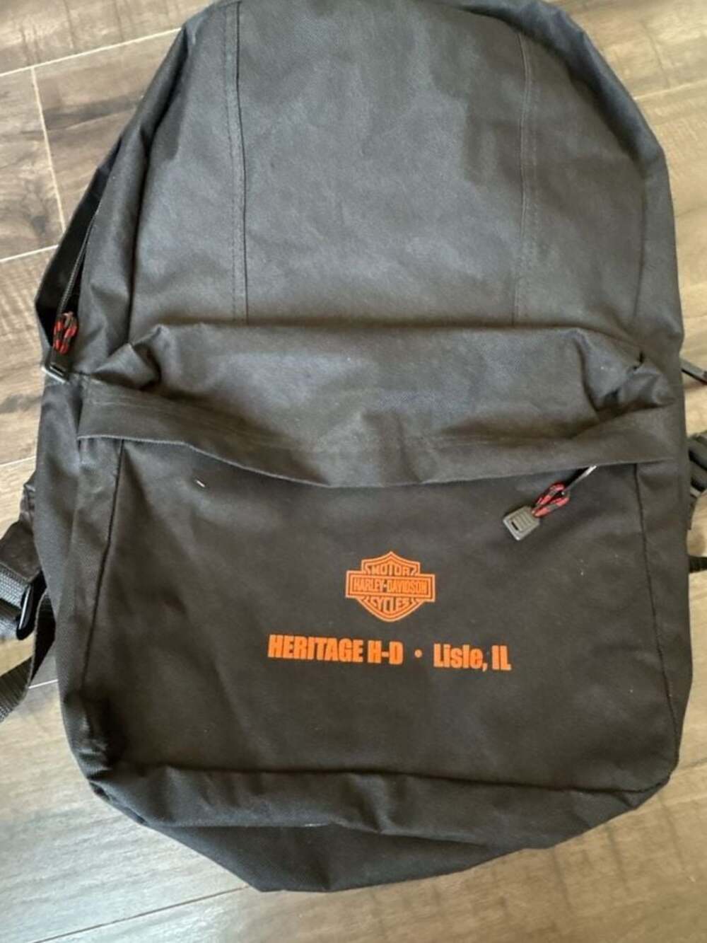 Harley-Davidson Heritage H-D Lisle, IL Black Canvas Backpack Leed's